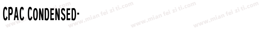CPAC Condensed字体转换